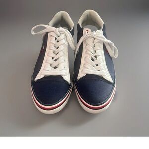 Tommy Hilfiger Men’s Sneakers Navy Blue White Low Top Lace Up Casual Size 9.5
